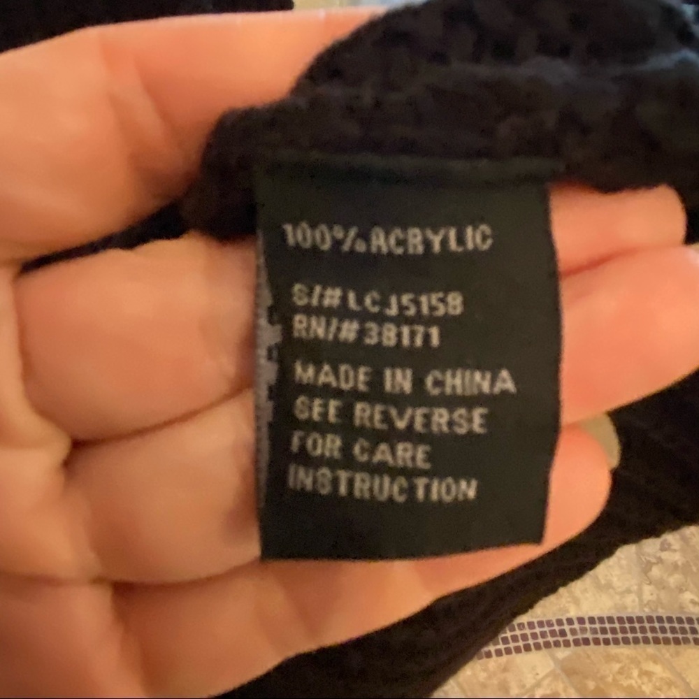 ARO Women Black Distressed Effect Knit Sweater Size Small - Picture 6 of 9